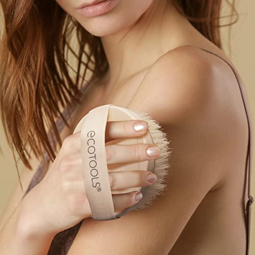 EcoTools Dry Body Brush for Exfoliation, Vegan Bamboo Handle - 2 Pack