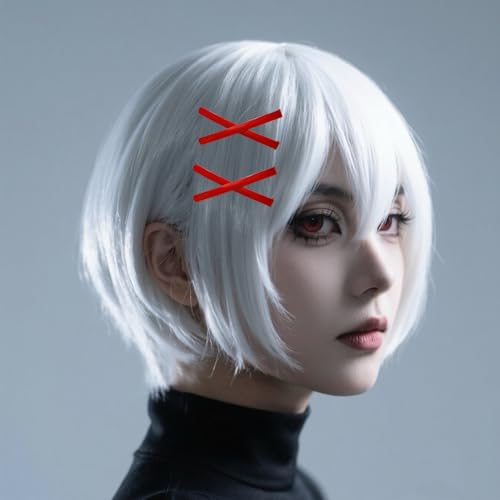 10 Pcs Red Bobby Pins for Anime Cosplay & Punk Hairstyles