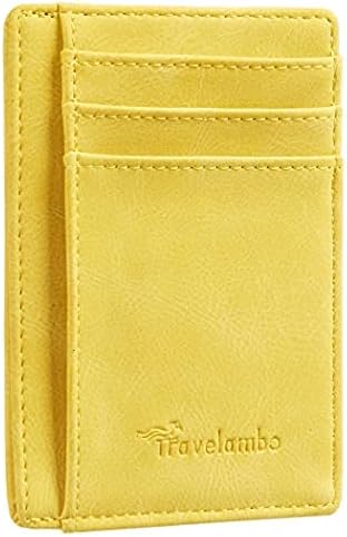Minimalist Leather RFID Blocking Slim Wallet - Medium Size for Front Pocket Use
