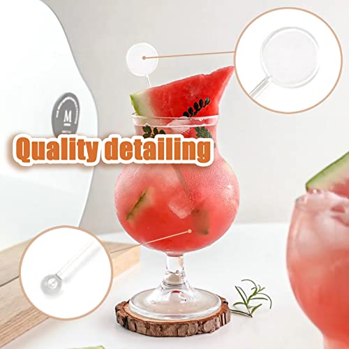 50Pcs Transparent Cocktail Swizzle Sticks - 7 Inch Plastic Mixing Stirrers