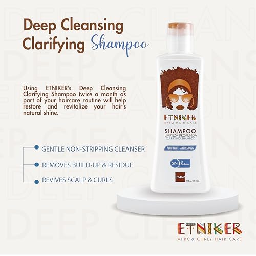 ETNIKER Deep-Cleansing Clarifying Shampoo for Curly Hair - 8.4 fl. oz