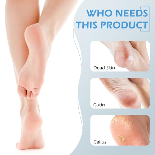4-in-1 Foot Brush and Callus Remover Set - 2 Black Gray Foot Scrubbers by TaShow