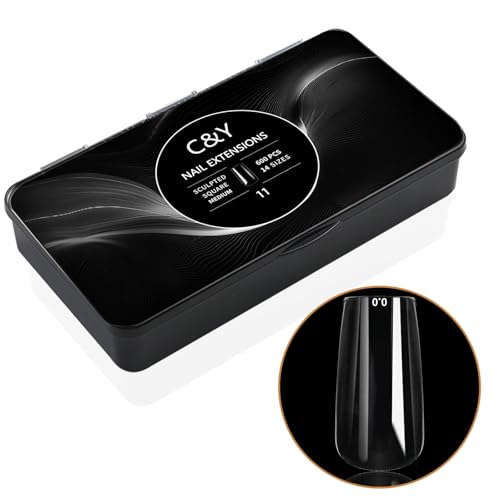 Cycullinyt 600pcs Soft Gel Nail Tips - Professional Clear Acrylic Press-On for DIY Manicure