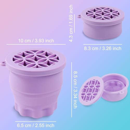 Portable Makeup Brush Cleaner Mat & Organizer - 2-in-1 Silicone Holder