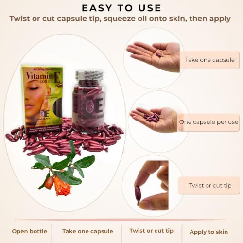 Pomegranate Skin Oil Capsules - Anti-Aging, 90 Count