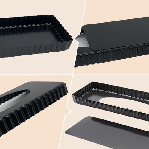 14-Inch Non-Stick Rectangle Tart Pan with Removable Bottom