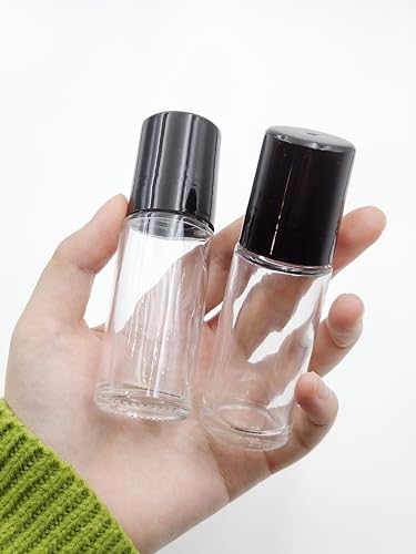 30ml Clear Glass Roller Bottles - 4 Pack for Essential Oils & Perfumes