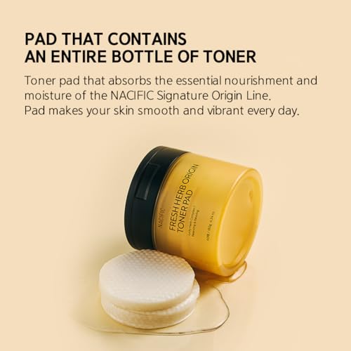 NACIFIC Fresh Herb Cotton Facial Pads - 60 Vegan Toner Pads