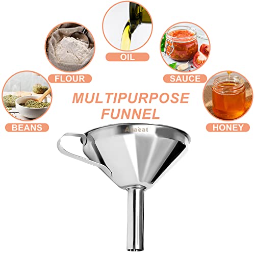 Anaeat Stainless Steel Kitchen Funnel with Strainer Filter - 4.1 inch