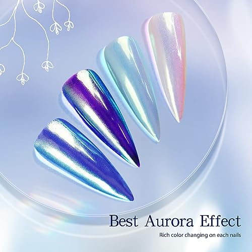 Pretty Diva Aurora 0.3g Mermaid Iridescent Chrome Nail Powder for Nails