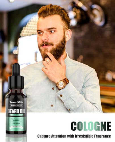 ISNER MILE 5-Pack Natural Beard Oil Set - Argan & Jojoba Grooming Gift