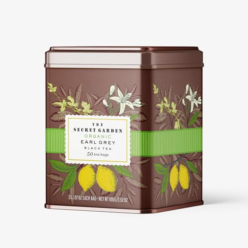 Organic Earl Grey Black Tea - 50 Premium Tea Bags with Bergamot