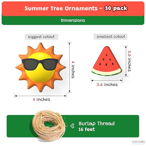 KatchOn 30 Pcs Tropical Summer Hanging Decorations Set