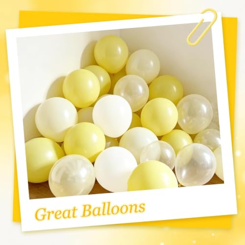 Pastel Yellow Balloon Arch Kit - 129pcs for Baby Showers & Parties
