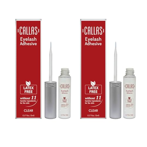 Callas Latex Free Eyelash Adhesive - Clear Waterproof Glue (2 Sets)