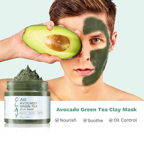 ANAI RUI Pink Clay Mask Set - Turmeric, Rose & Avocado 2.5 oz