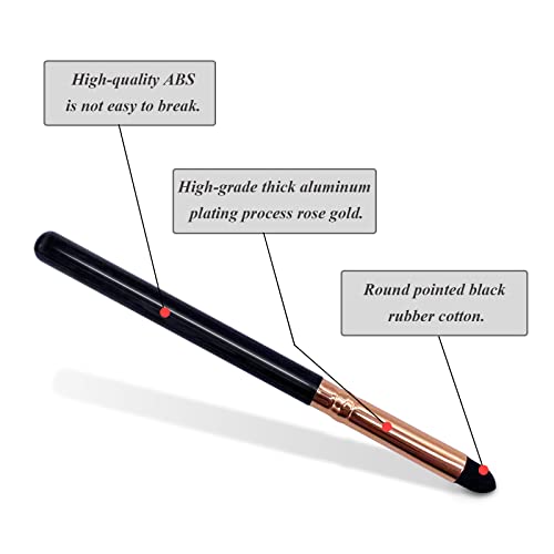 UorPoto 10Pcs Eyeliner Smudge Brush Set Black - Reusable Makeup Tool for Eyeliner, Eyebrow & Eyeshadow