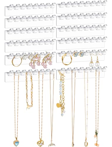 NiHome 12-Pack Wall-Mounted Jewelry Organizer with 96 Hooks
