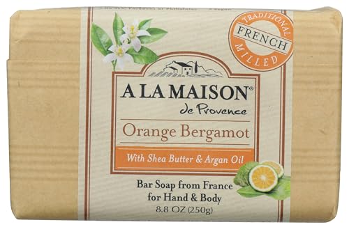 A LA MAISON Bergamot Orange Bar Soap - 8.8oz Natural Moisturizing Soap