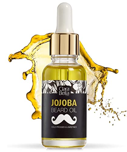 Clara Bella Health Unscented Jojoba Beard Oil 30ml | Pure Organic for Men - Anti-Itch & Dandruff