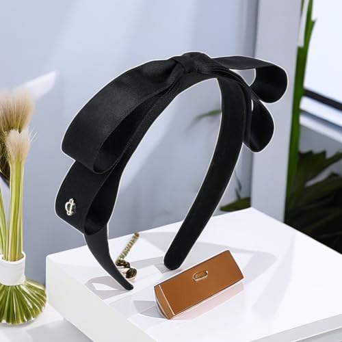 Fashion black bow headbands for women teen girls, haribands with