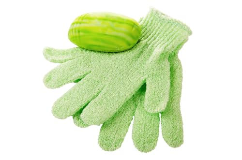 Linda Multicolor Exfoliating Bath Gloves Pack of 4 - Gentle Body Scrubbers for Smooth Skin