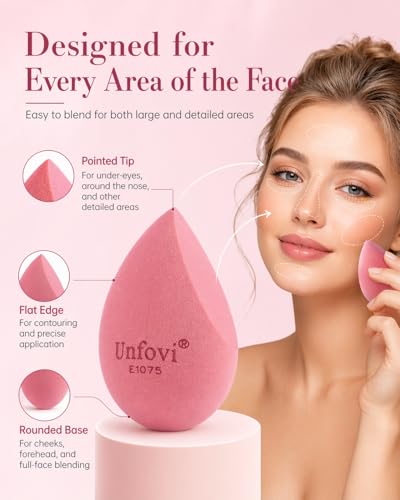 Unfovi 20 Pcs Makeup Sponge Set, Pastel Solid Color Beauty Blenders
