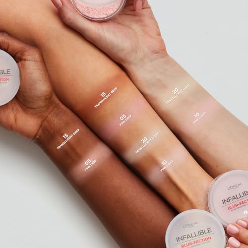 L'Oreal Paris Infallible Blur-fection Loose Setting Powder - Translucent Light, 24HR Wear