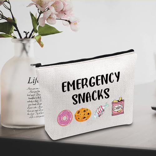 Emergency Snacks Makeup Bag - Foodie Zipper Cosmetic Bag