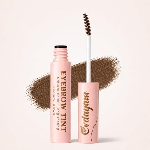 Evdayam Long-Lasting Natural Eyebrow Tint & Gel - Smudge-Proof, Easy Application, Medium Brown