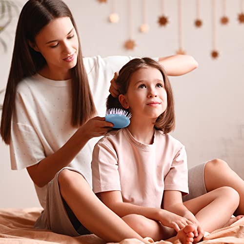 Sawysine 14-Pack Mini Detangling Hair Brush Set - Travel Size for Kids & Adults