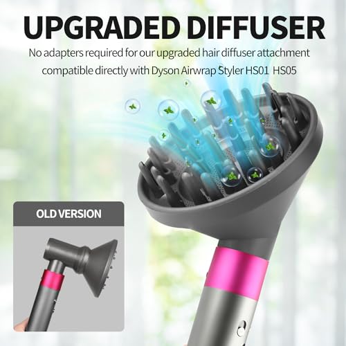 Dyson Airwrap Diffuser Nozzle Attachment - Grey | Enhanced Hair Drying