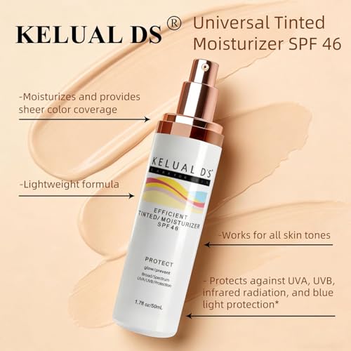 KELUAL DS Anti-Aging Tinted Moisturizer SPF 46 - Hydrating & Universal
