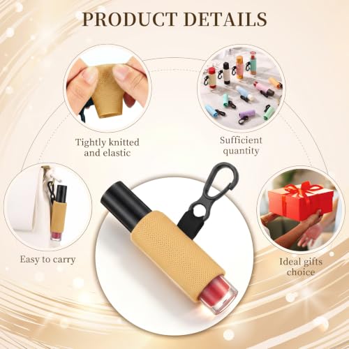 Liliaafar 24 Pcs Lip Balm Holder Keychain Candy Colors Simple - Lipstick & Lip Balm Accessory