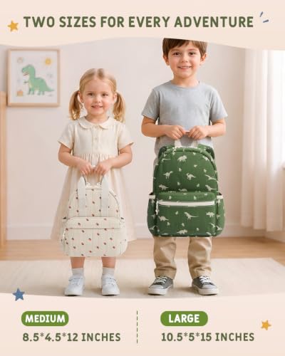 Water-Resistant Corduroy Toddler Backpack for Ages 2-4