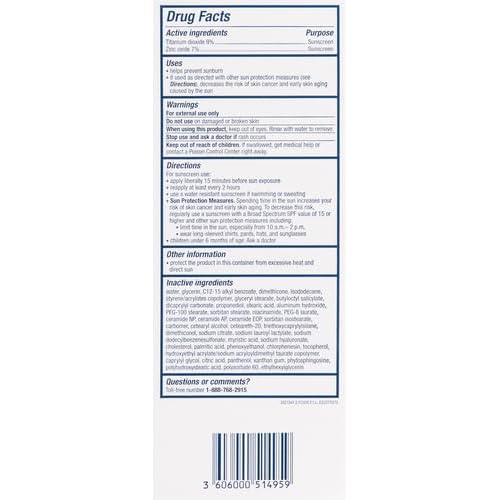 CeraVe 100% Mineral Sunscreen SPF 50, Face sunscreen With Zinc Oxide & Titanium Dioxide, Hyaluronic Acid + Niacinamide + Ceramides, Oil Free, Travel Size 2.5 oz