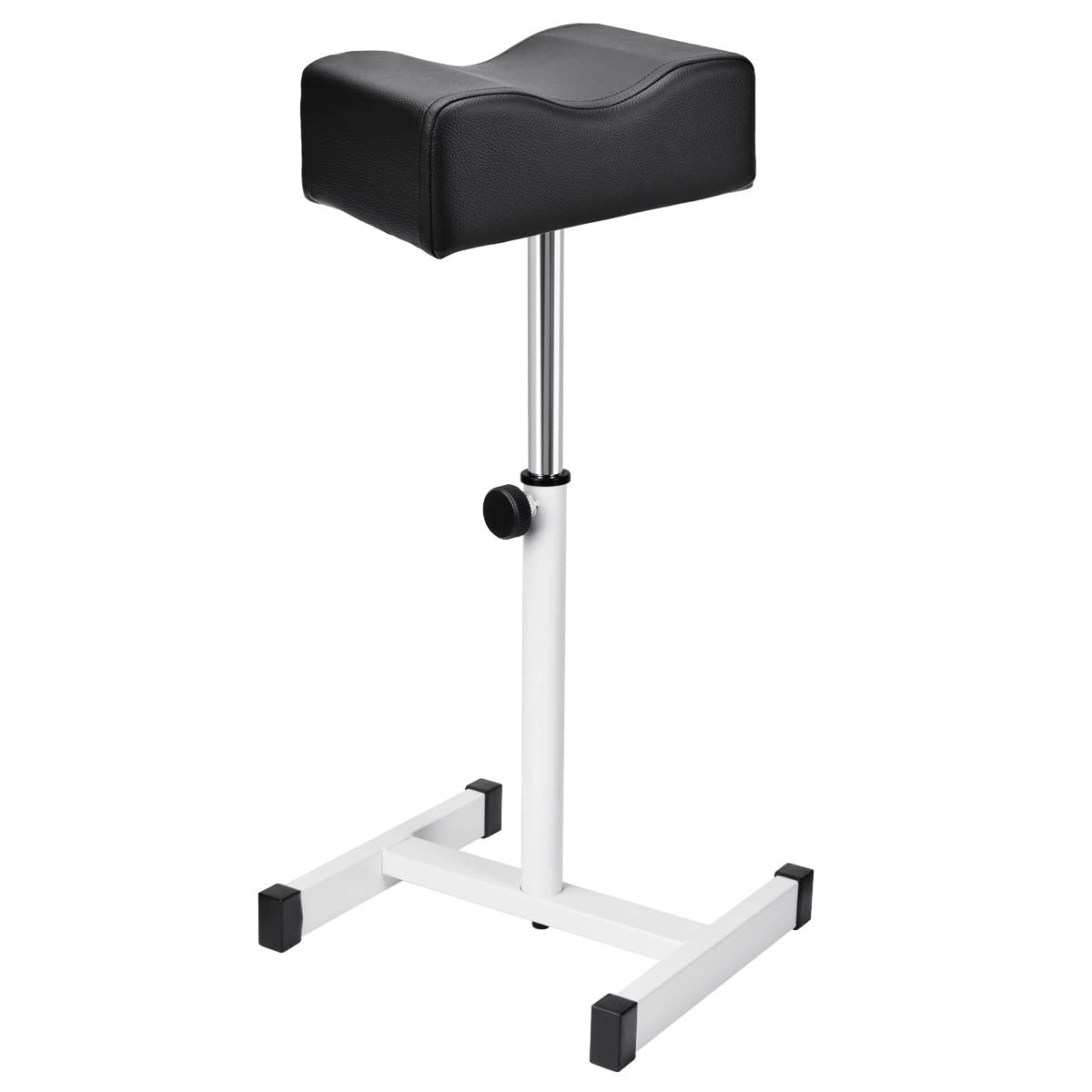 Adjustable Height Footrest - Pedicure & Manicure Stool for Home Spa | Black