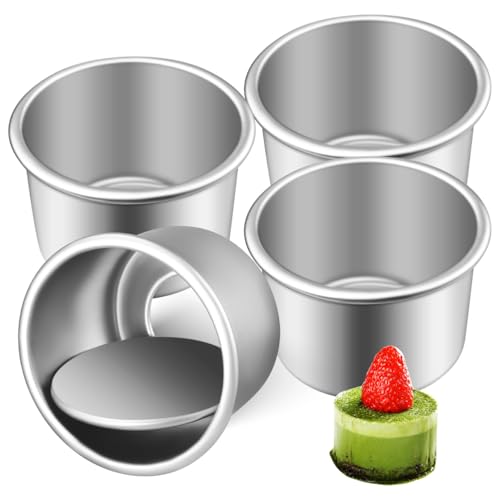2-Inch Round Cake Pan Set of 4 - Nonstick Aluminum Alloy