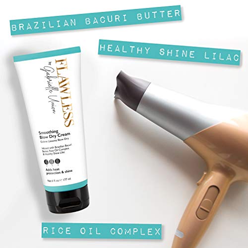 Flawless by Gabrielle Union Smoothing Blow Dry Hair Cream 6 OZ - Heat Protectant & Frizz Control
