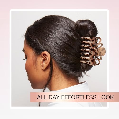 Scunci Crown Claw Clip for Thick Hair - Tortoise No-Slip Grip
