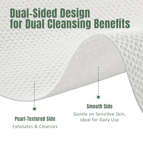Ourmed Life Biodegradable Disposable Face Towels, 50 Count - Extra Large 12x10 Inch
