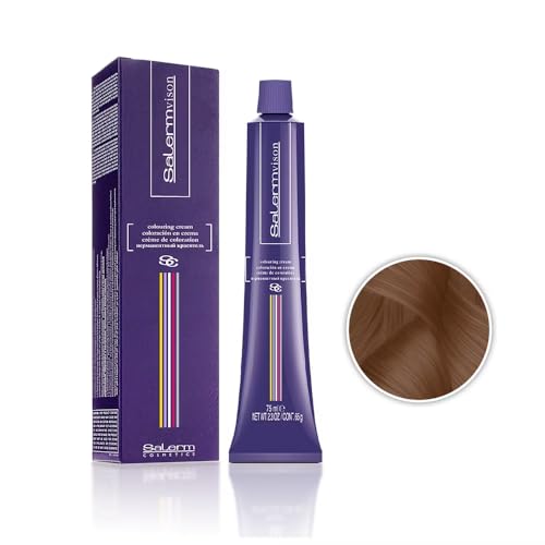 SalermVision Permanent Hair Coloring Cream, 7.74 Copper Brown Blonde, 2.3 oz