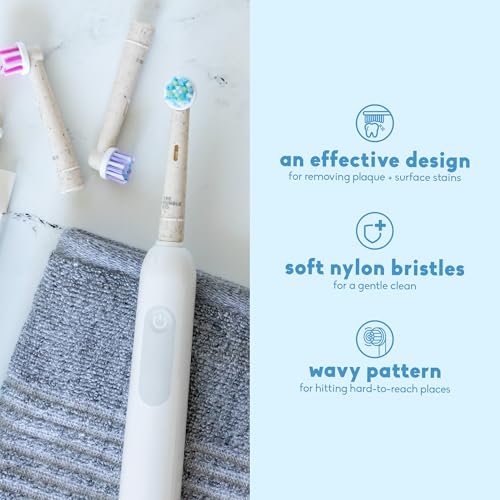 The Humble Co. Bamboo Electric Toothbrush Heads - Soft Bristles (4 Pack)