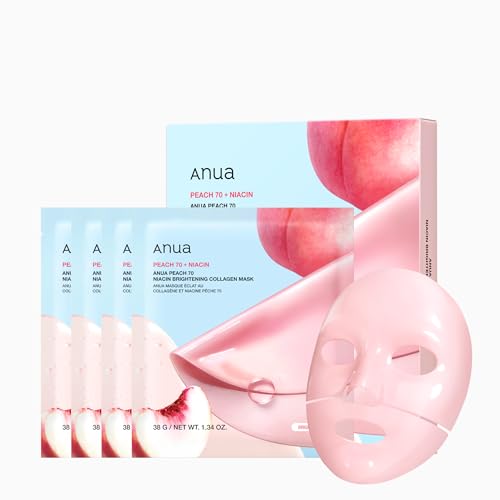 ANUA Peach 70 Niacin Brightening Collagen Mask - 4 Pack