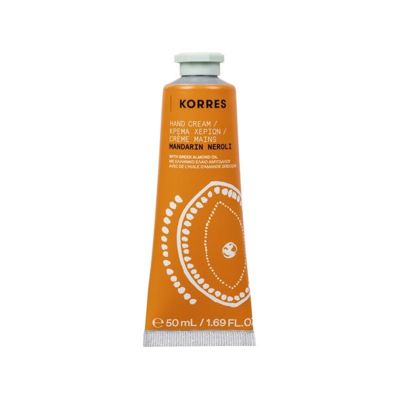 KORRES Mandarin Neroli Hand Cream with Organic Greek Almond Oil, 1.69 Fl Oz