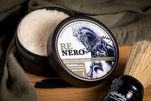 Goodfellas' Smile Nero Shaving Soap - Italian Craftsmanship & Nourishing Formula