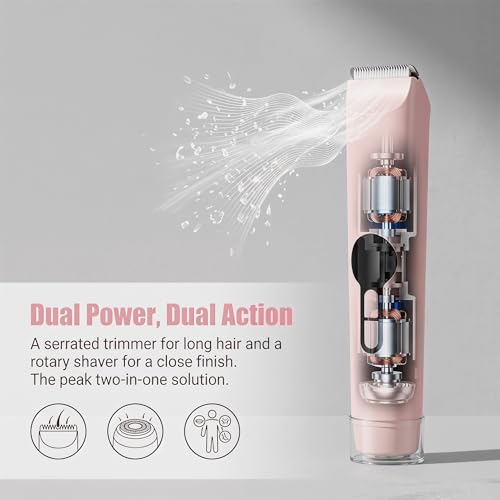 Nursetek 2-in-1 Electric Bikini Trimmer & Facial Shaver - Waterproof