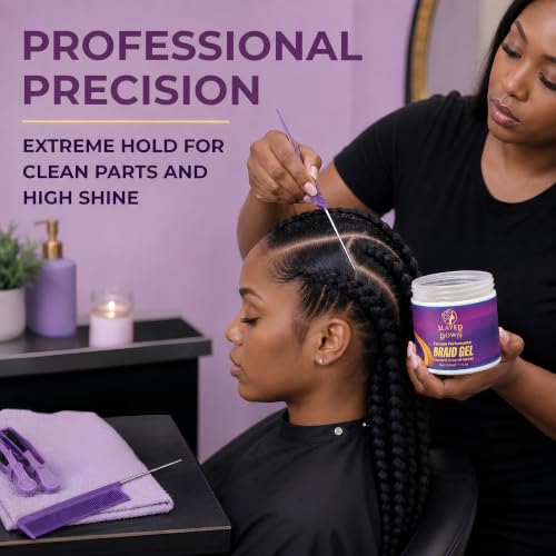 SLAYED DOWN Braid Gel Extreme Hold for Braiding, Locs & Cornrows, 17.1 oz