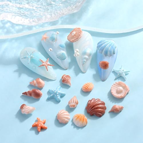 3D Nail Art Silicone Molds Set - Seashell, Plumeria & Starfish