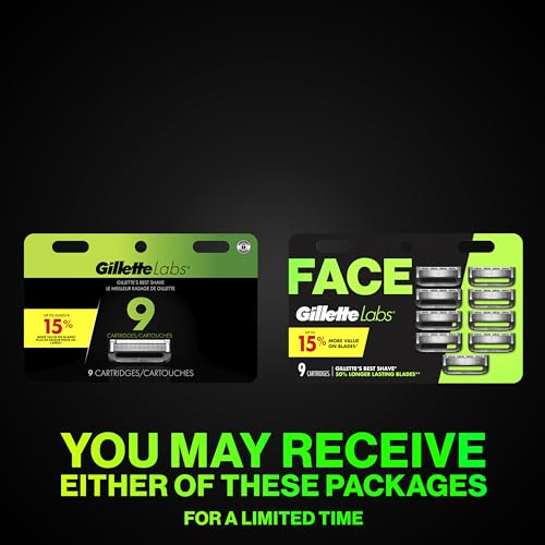 Gillette Labs Razor Blade Refills for Men, 9 count
